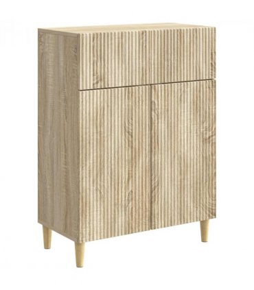 vidaXL Sideboard Sonoma Oak 66 x 34.5 x 90 cm Engineered Wood