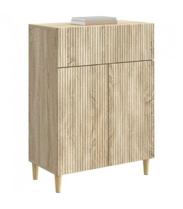 vidaXL Sideboard Sonoma Oak 66 x 34.5 x 90 cm Engineered Wood