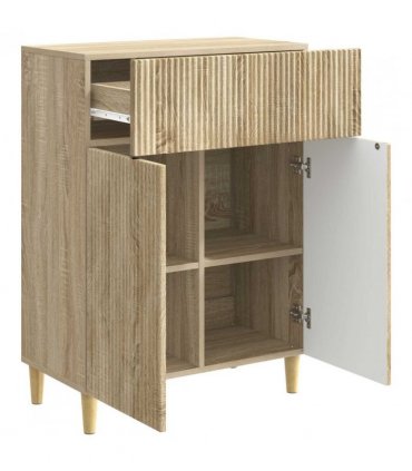 vidaXL Sideboard Sonoma Oak 66 x 34.5 x 90 cm Engineered Wood