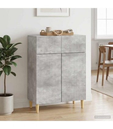 vidaXL Sideboard Concrete Grey 66 x 34.5 x 90 cm Engineered Wood