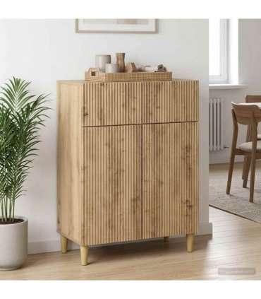 vidaXL Sideboard Artisan Oak 66 x 34.5 x 90 cm Engineered Wood