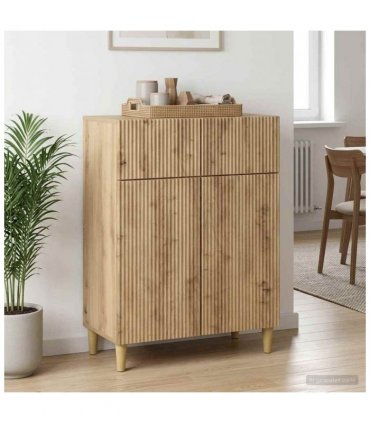 vidaXL Sideboard Artisan Oak 66 x 34.5 x 90 cm Engineered Wood