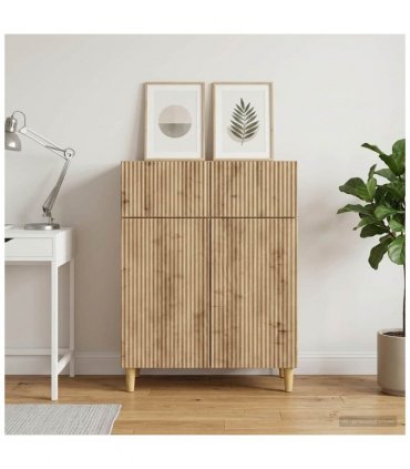 vidaXL Sideboard Artisan Oak 66 x 34.5 x 90 cm Engineered Wood