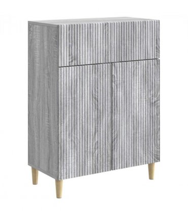vidaXL Sideboard Grey Sonoma 66 x 34.5 x 90 cm Engineered Wood