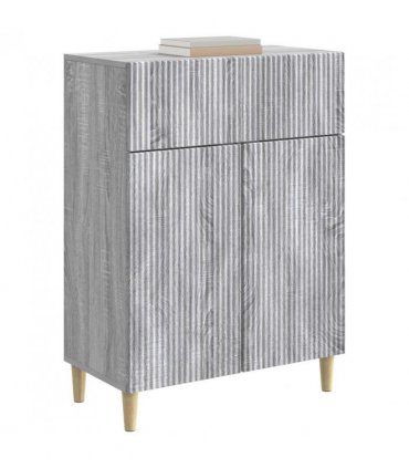 vidaXL Sideboard Grey Sonoma 66 x 34.5 x 90 cm Engineered Wood