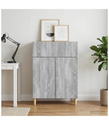 vidaXL Sideboard Grey Sonoma 66 x 34.5 x 90 cm Engineered Wood