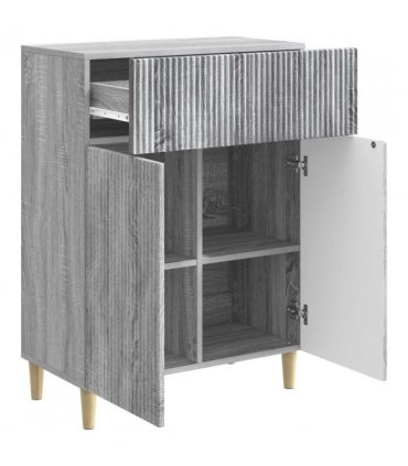 vidaXL Sideboard Grey Sonoma 66 x 34.5 x 90 cm Engineered Wood
