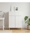 vidaXL Sideboard High Gloss White 66 x 34.5 x 90 cm Engineered Wood
