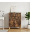 vidaXL Sideboard Smoked Oak 66 x 34.5 x 90 cm Engineered Wood