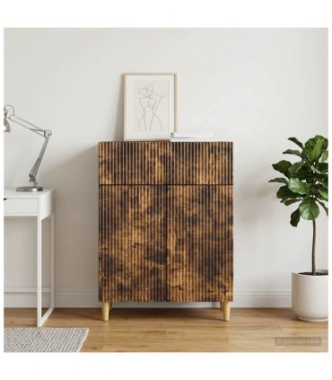 vidaXL Sideboard Smoked Oak 66 x 34.5 x 90 cm Engineered Wood
