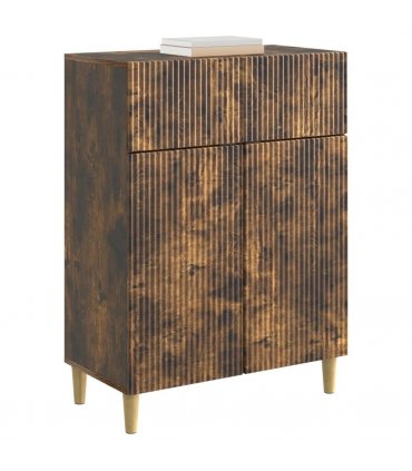 vidaXL Sideboard Smoked Oak 66 x 34.5 x 90 cm Engineered Wood