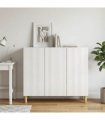 vidaXL Sideboard High Gloss White 89 x 34.5 x 80 cm Engineered Wood — V0672121056