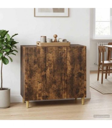 vidaXL Sideboard Smoked Oak 89 x 34.5 x 80 cm Engineered Wood — V0672121057