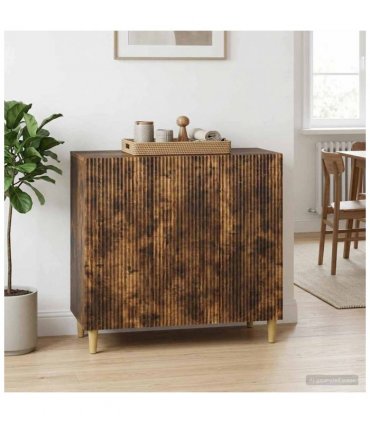 vidaXL Sideboard Smoked Oak 89 x 34.5 x 80 cm Engineered Wood — V0672121057