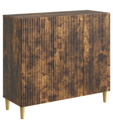 vidaXL Sideboard Smoked Oak 89 x 34.5 x 80 cm Engineered Wood — V0672121057