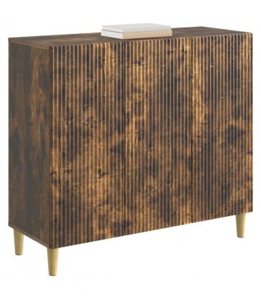 vidaXL Sideboard Smoked Oak 89 x 34.5 x 80 cm Engineered Wood — V0672121057