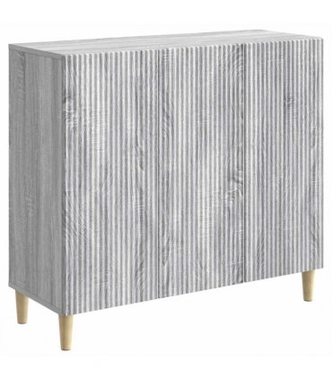 vidaXL Sideboard Grey Sonoma 89 x 34.5 x 80 cm Engineered Wood — V0672121060