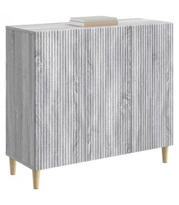 vidaXL Sideboard Grey Sonoma 89 x 34.5 x 80 cm Engineered Wood — V0672121060