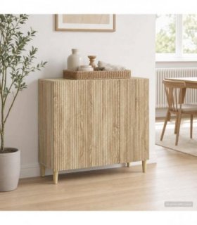 vidaXL Sideboard Sonoma Oak 89 x 34.5 x 80 cm Engineered Wood — V0672121061