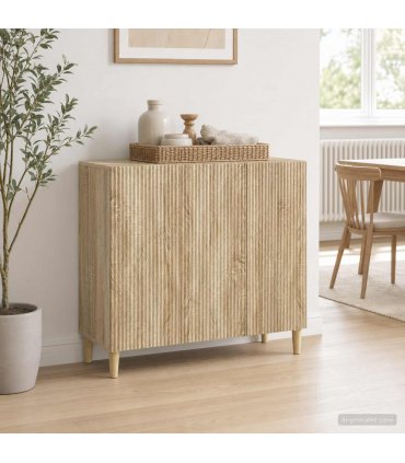vidaXL Sideboard Sonoma Oak 89 x 34.5 x 80 cm Engineered Wood — V0672121061