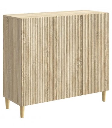 vidaXL Sideboard Sonoma Oak 89 x 34.5 x 80 cm Engineered Wood — V0672121061