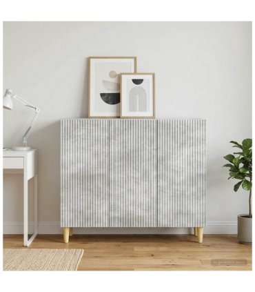 vidaXL Sideboard Concrete Grey 89 x 34.5 x 80 cm Engineered Wood — V0672121062