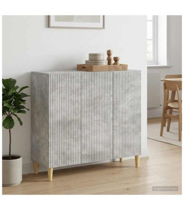 vidaXL Sideboard Concrete Grey 89 x 34.5 x 80 cm Engineered Wood — V0672121062