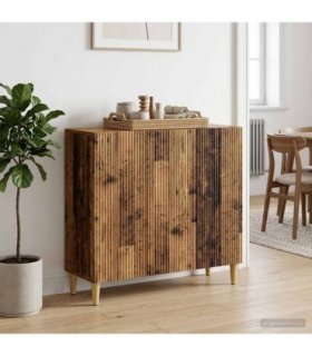 vidaXL Sideboard Old Wood 89 x 34.5 x 80 cm Engineered Wood — V0672121063