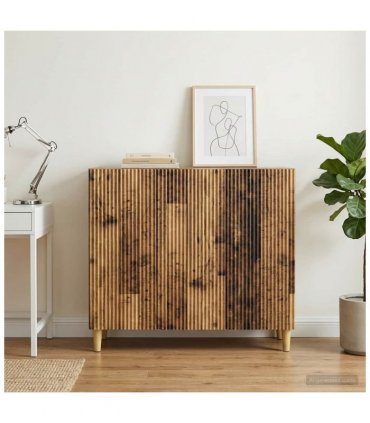 vidaXL Sideboard Old Wood 89 x 34.5 x 80 cm Engineered Wood — V0672121063