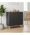 vidaXL Sideboard with Drawer Black 89 x 34.5 x 60 cm Engineered Wood