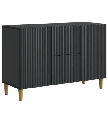 vidaXL Sideboard with Drawer Black 89 x 34.5 x 60 cm Engineered Wood