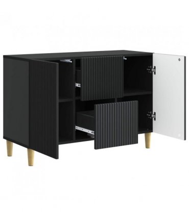 vidaXL Sideboard with Drawer Black 89 x 34.5 x 60 cm Engineered Wood