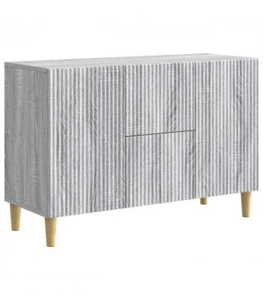 vidaXL Sideboard Grey Sonoma 89 x 34.5 x 60 cm Engineered Wood