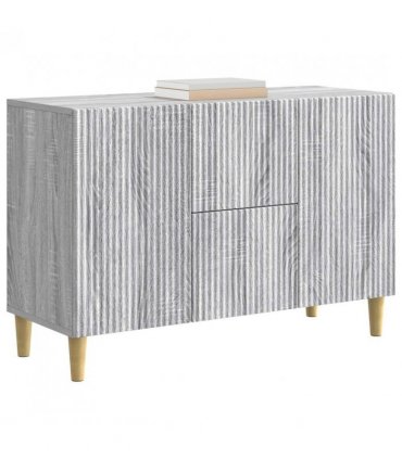 vidaXL Sideboard Grey Sonoma 89 x 34.5 x 60 cm Engineered Wood