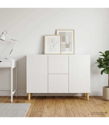 vidaXL Sideboard High Gloss White 89 x 34.5 x 60 cm Engineered Wood