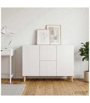 vidaXL Sideboard High Gloss White 89 x 34.5 x 60 cm Engineered Wood