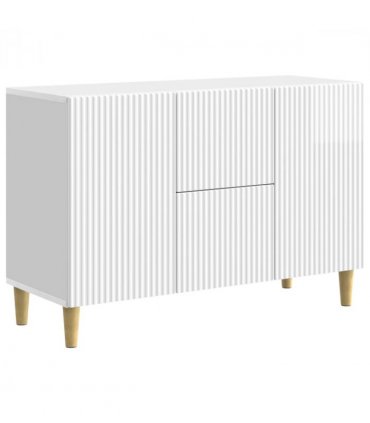 vidaXL Sideboard High Gloss White 89 x 34.5 x 60 cm Engineered Wood