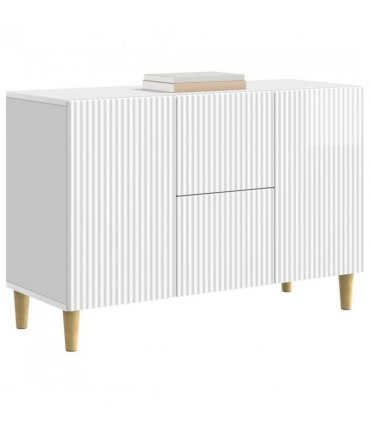 vidaXL Sideboard High Gloss White 89 x 34.5 x 60 cm Engineered Wood
