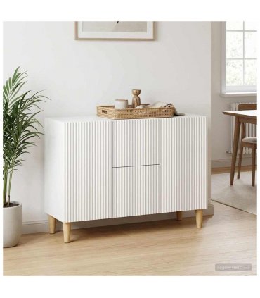 vidaXL Sideboard High Gloss White 89 x 34.5 x 60 cm Engineered Wood
