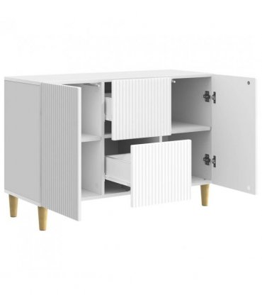 vidaXL Sideboard High Gloss White 89 x 34.5 x 60 cm Engineered Wood