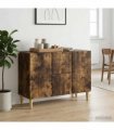 vidaXL Sideboard Smoked Oak 89 x 34.5 x 60 cm Engineered Wood