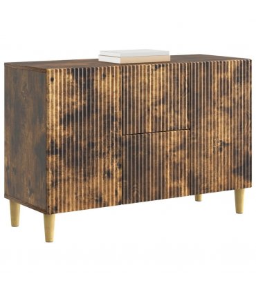 vidaXL Sideboard Smoked Oak 89 x 34.5 x 60 cm Engineered Wood