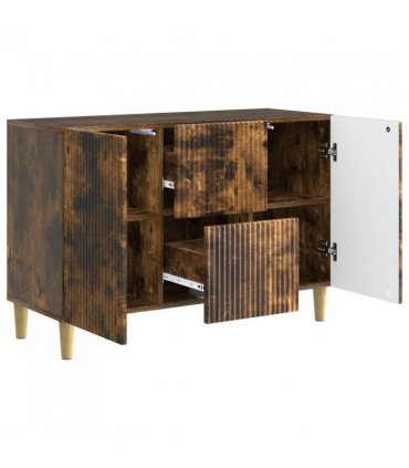 vidaXL Sideboard Smoked Oak 89 x 34.5 x 60 cm Engineered Wood