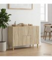 vidaXL Sideboard Sonoma Oak 89 x 34.5 x 60 cm Engineered Wood