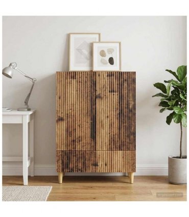 vidaXL Sideboard Old Wood 66 x 34.5 x 95 cm Engineered Wood