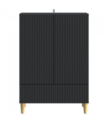 vidaXL Sideboard with Drawer Black 66 x 34.5 x 95 cm Engineered Wood