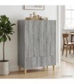 vidaXL Sideboard Grey Sonoma 66 x 34.5 x 95 cm Engineered Wood