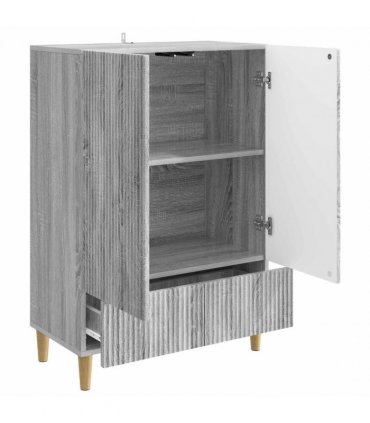 vidaXL Sideboard Grey Sonoma 66 x 34.5 x 95 cm Engineered Wood