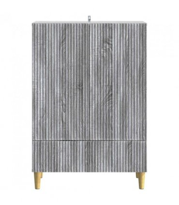 vidaXL Sideboard Grey Sonoma 66 x 34.5 x 95 cm Engineered Wood