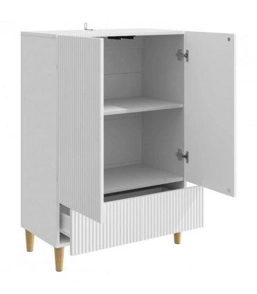 vidaXL Sideboard High Gloss White 66 x 34.5 x 95 cm Engineered Wood